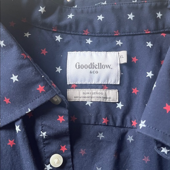 Goodfellow & Co Men's Star Print Short Sleeve Button-Down Shirt - Picture 5 of 6